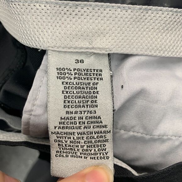 Callaway Shorts Mens 36 Black Bermuda Flat Front Zip Pockets Performance Golf - Picture 9 of 12